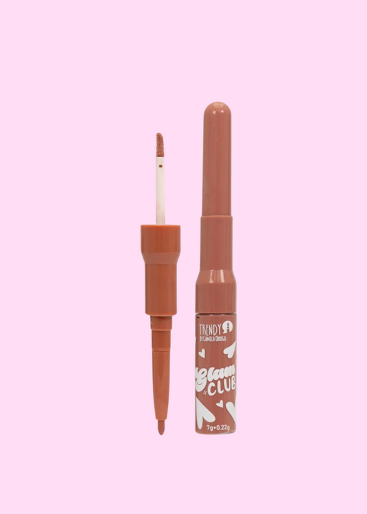 Labial Y Delineador Glam Club Trendy