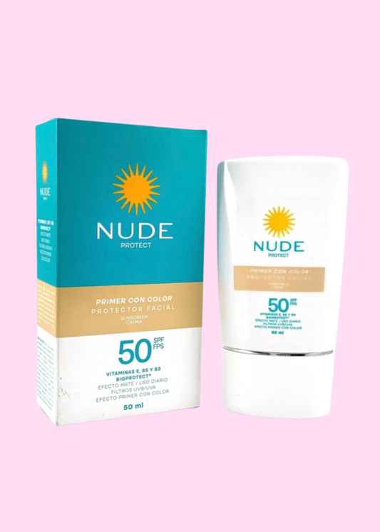 Protector Facial Con Color En Tarro Nude