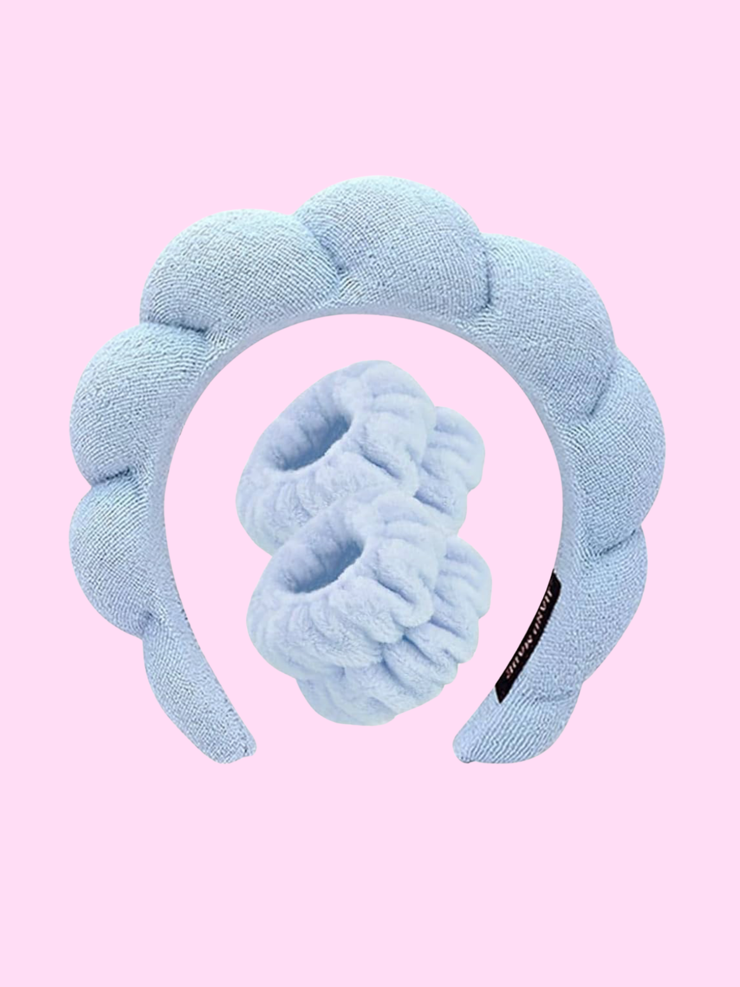 Diadema + Muñequeras Azul Claro